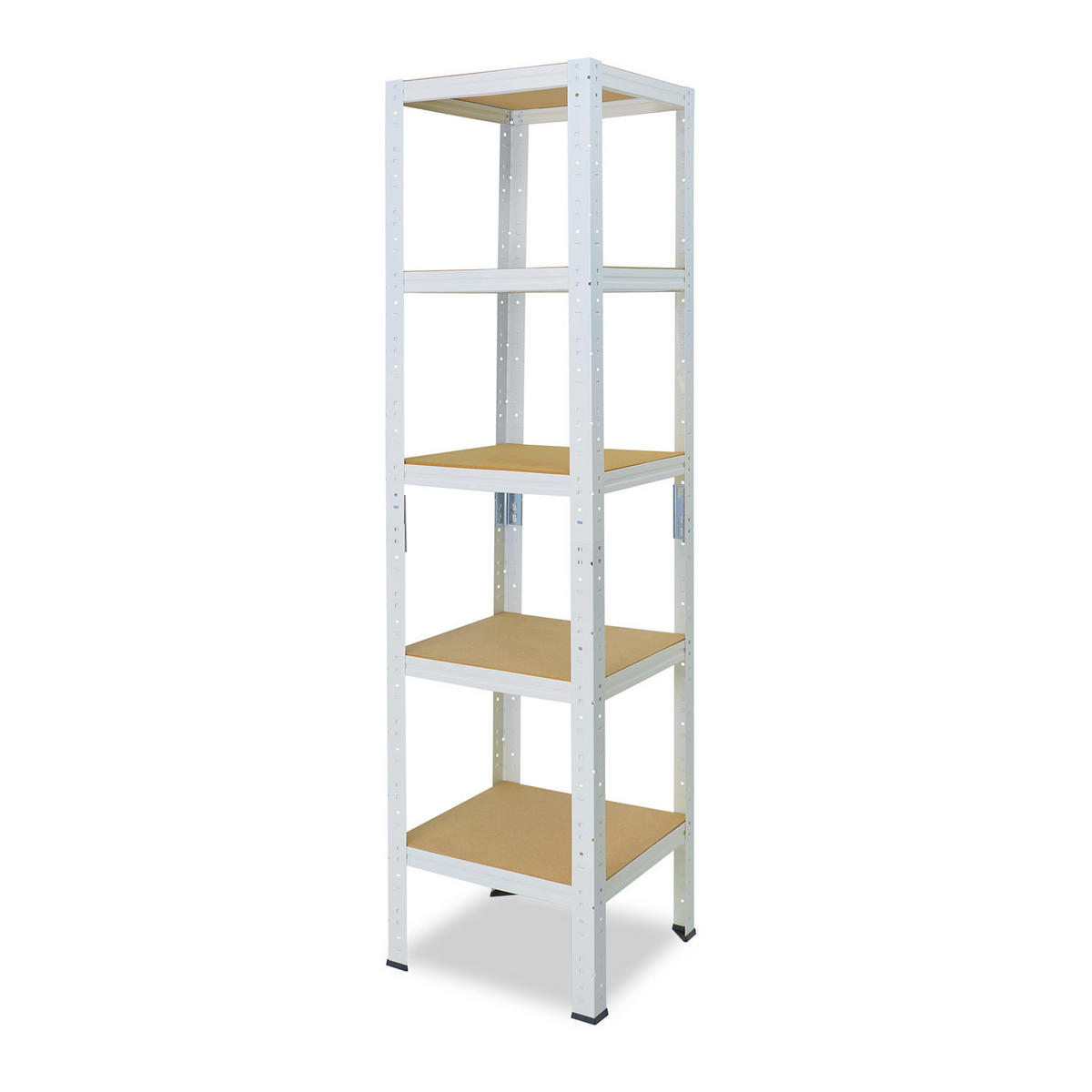 SCHWERLASTREGAL HOME 180x40x40 cm in weiß mit 5 Böden und 175 kg Traglast pro Boden - Creme, Metall (40/180/40cm) - shelfplaza