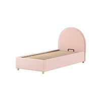 POLSTERBETT Karlotta 90x200 mit Bettkasten Bouclé Stoff rosa - Rosa, Kunststoff (90/200cm) - 58aufmkessel