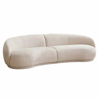 SOFA 3-Sitzer, Beige - Beige, Textil (120/73/266cm) - Oviala