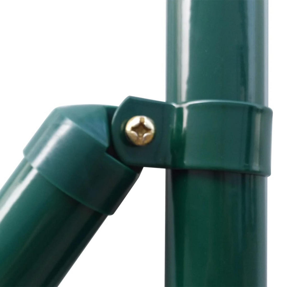 GARTENZAUN, Eurozaun-Set mit Erdspießen, 25/1 m, aus Stahl, Grün - Grün, Metall (2500/100cm) - vidaXL