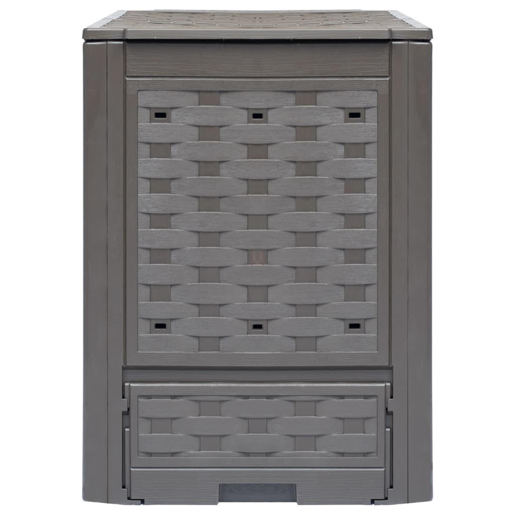 KOMPOSTER Garten MARV 3 Stk. | 900L, 60x60x83cm, Braun, UV- und witterungsbeständig - Braun, Kunststoff (60/83/60cm) - DELUKE