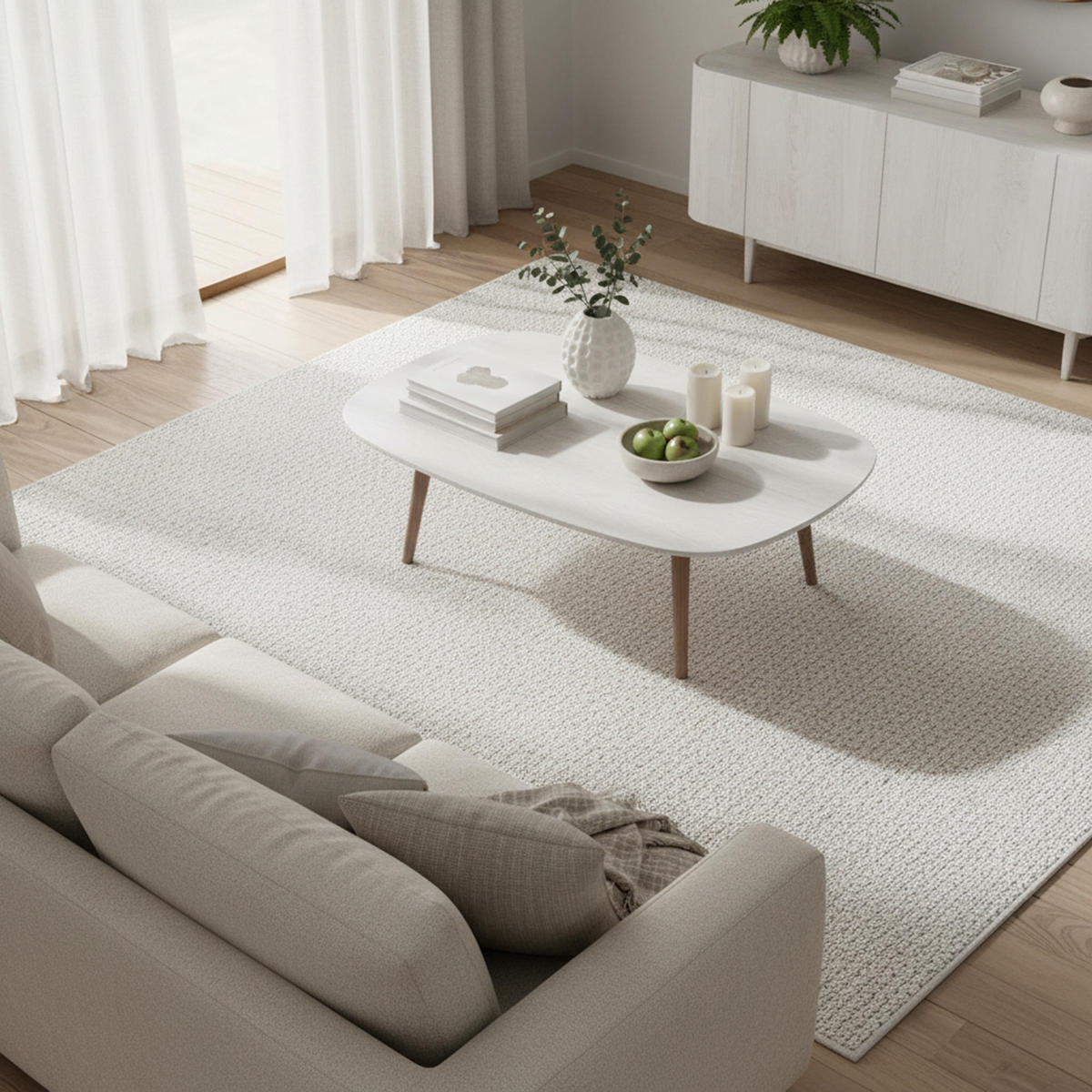 SOFT-TEPPICH Jacky Creme 80x150 cm - Creme, Textil (80/150cm) - Tesso Living