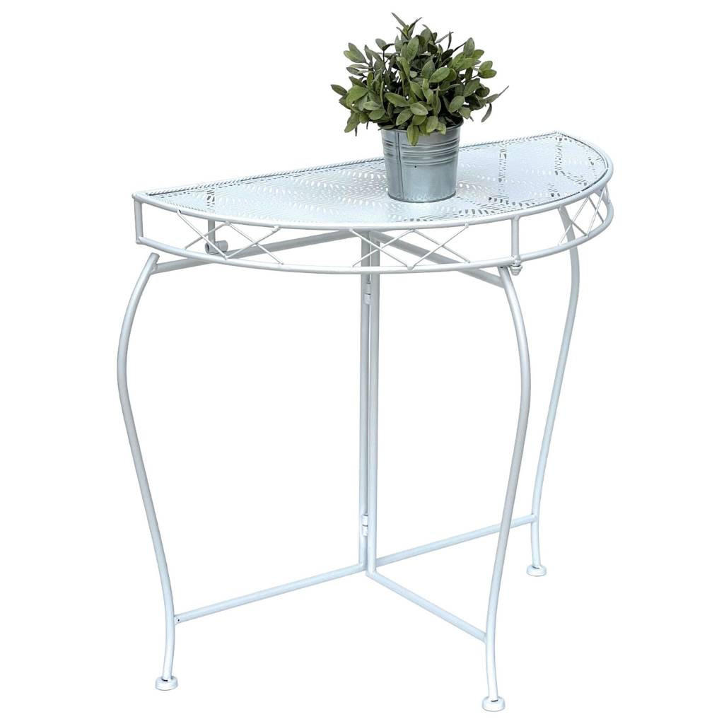 KONSOLENTISCH Weiss Metall 75 cm 96313 - Weiß, Metall (36/75/75cm) - DanDiBo
