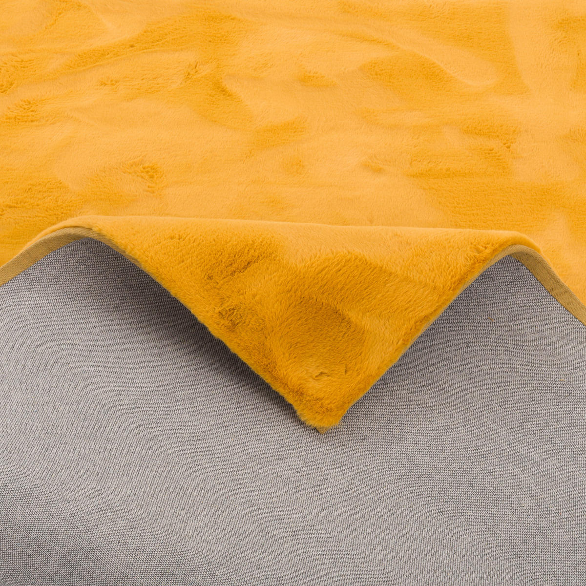 FELLTEPPICH LUXUS SUPER SOFT PLUSH - Currygelb, Textil (60/90cm) - Pergamon
