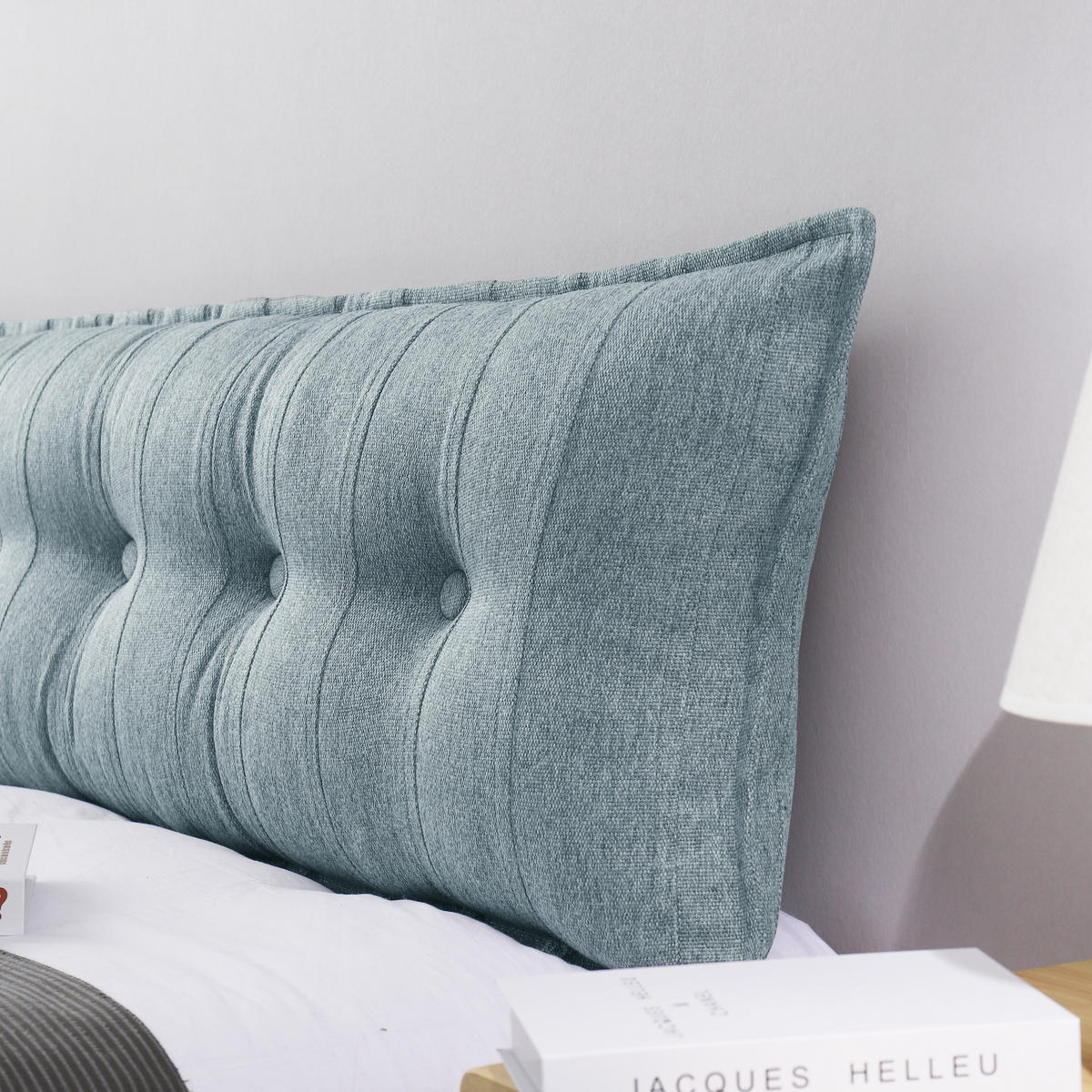 RÜCKENKISSEN Leinenlook Grau 160 cm - Grau, Textil (45/160cm) - Vercart