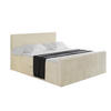 BOXBETT mit Matratze H4 und Lattenrost - TOLO-Z - 160x200 Cord - Creme - Champagner, Holzwerkstoff (160/200cm) - ALTDECOR