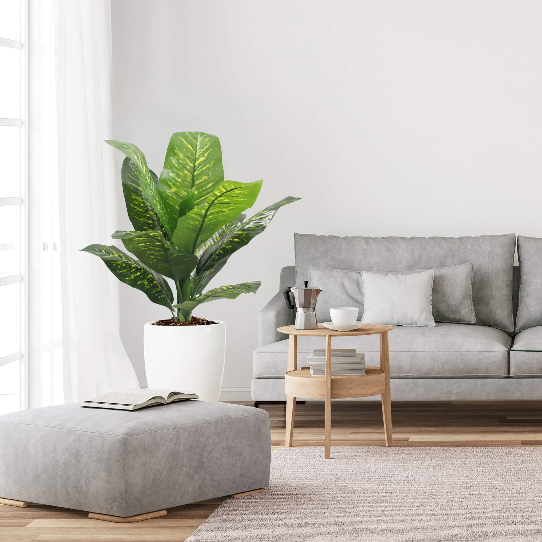 KUNSTPFLANZE Pothos 90 cm - Grün, Kunststoff (90cm)