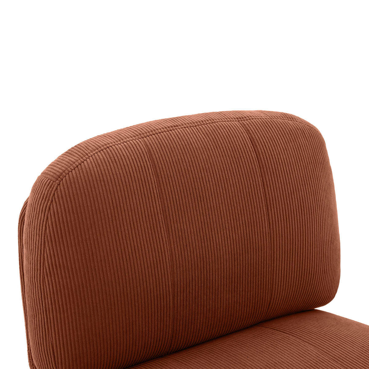 DREHSESSEL Lena aus moderner Cord terrakottafarbenem - Rot/Schwarz, Textil/Metall (67/80/78cm) - Sicaan