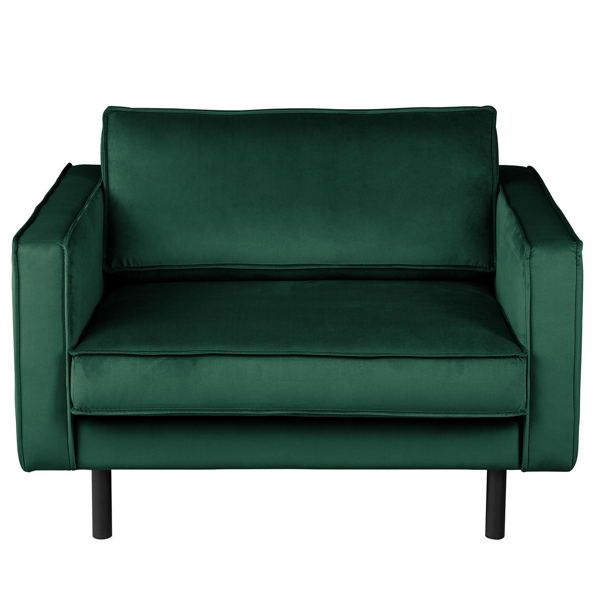 XL SESSEL - Schwarz/Grün, Textil/Metall (117/81/96cm) - home24