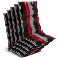 HOCHLEHNER Highlux HL 120x52x7cm Schwarz-Rot-Weiß-Kariert (5tlg) - Schwarz, Textil (52/120cm) - Beautissu 