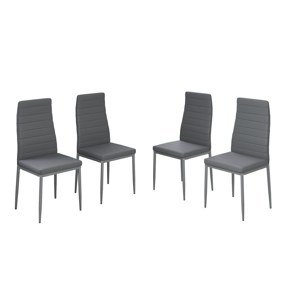 ESSZIMMERSTUHL Grand Grau 42.5 x 48 cm 4er Set - Grau, Kunststoff (42.5/96/48cm) - Vicco