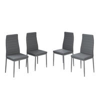 ESSZIMMERSTUHL Grand Grau 42.5 x 48 cm 4er Set - Grau, Kunststoff (42.5/96/48cm) - Vicco