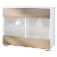 KOMMODE Bari Eiche sägerau - Eiche San Remo, Holzwerkstoff (92.5/75.5/35cm) - Vladon