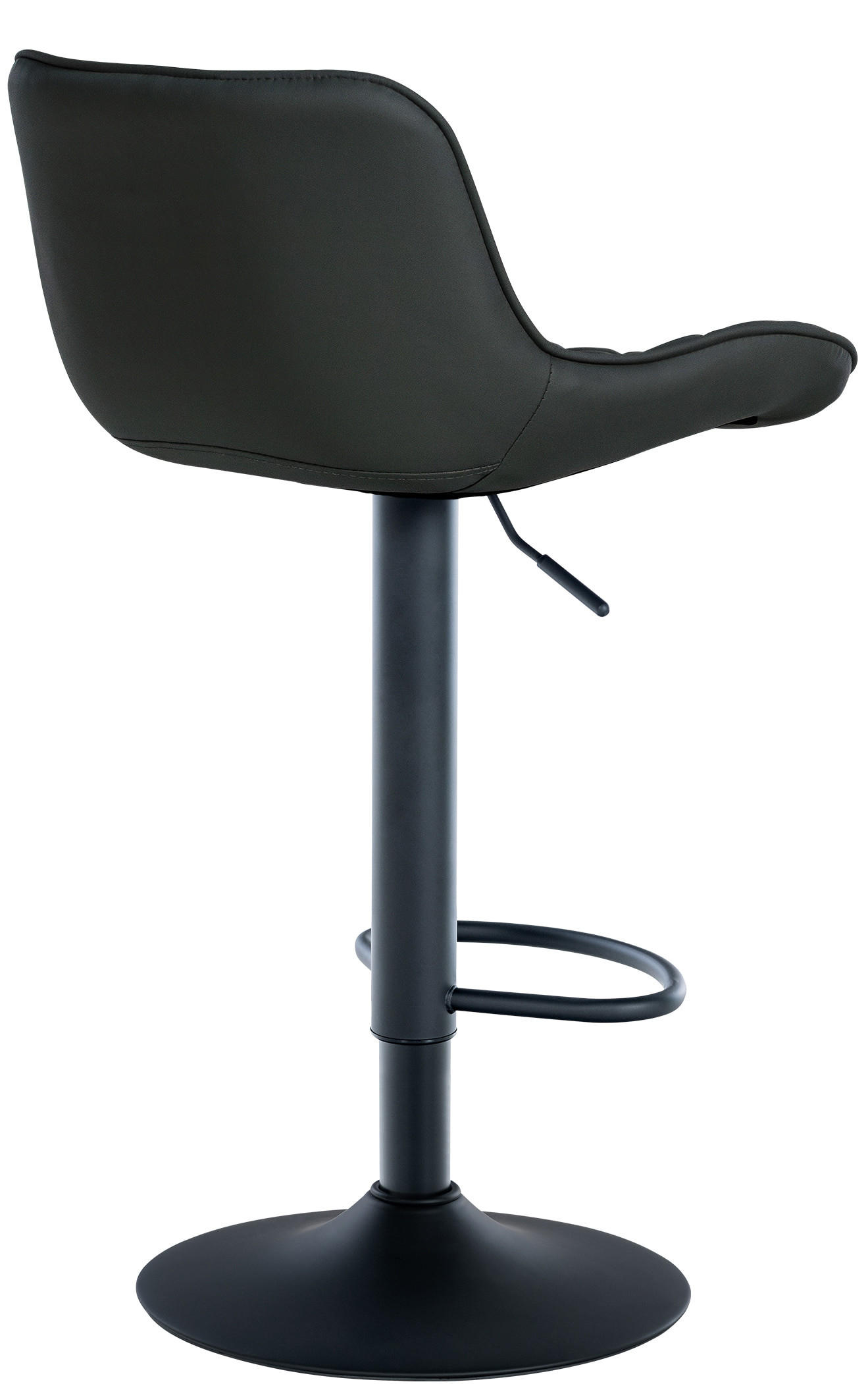 BARHOCKER 2er Set Lederlook schwarz - Schwarz, Textil/Metall (48/81/54cm) - CLP