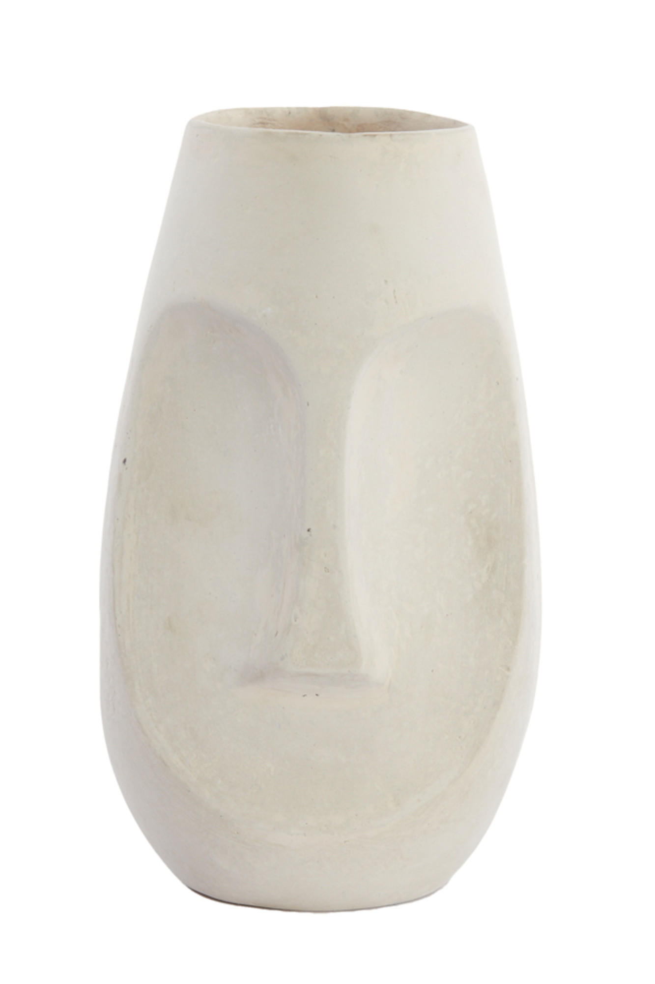 VASE Gesicht Weiß Ø21/36 cm - Weiß, Papier (36cm) - Light & Living