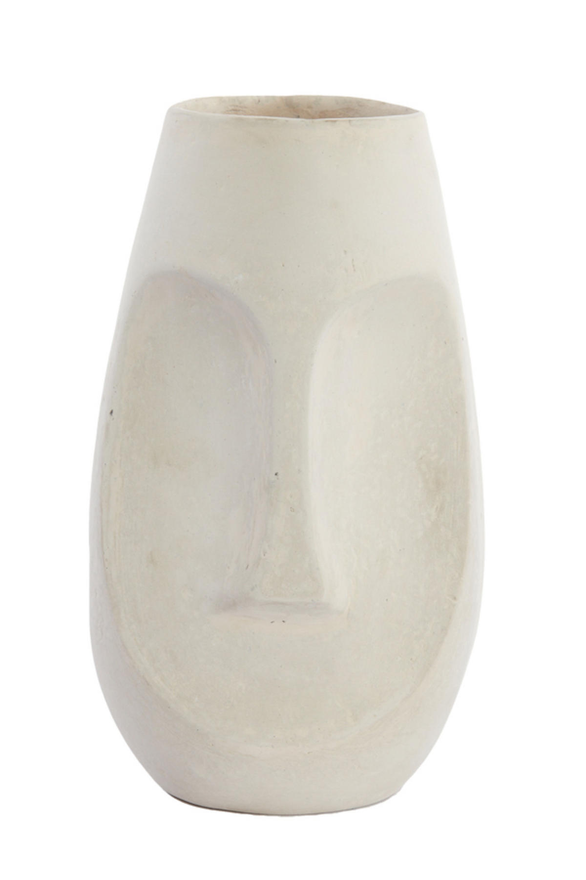 VASE Gesicht Weiß Ø21/36 cm - Weiß, Papier (36cm) - Light & Living