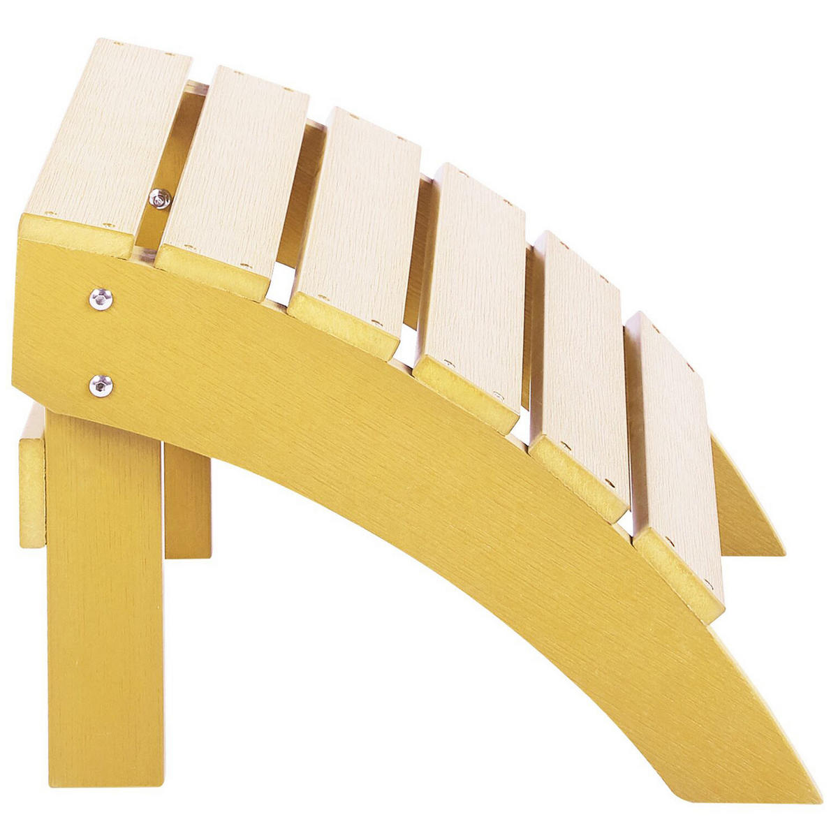 FUSSHOCKER Kunstholz gelb Adirondack - Gelb, Kunststoff (50/34/43cm) - Beliani