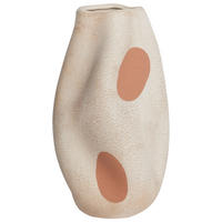BLUMENVASE Steinzeug beige Batoidea - Beige, Stein (25cm) - Beliani