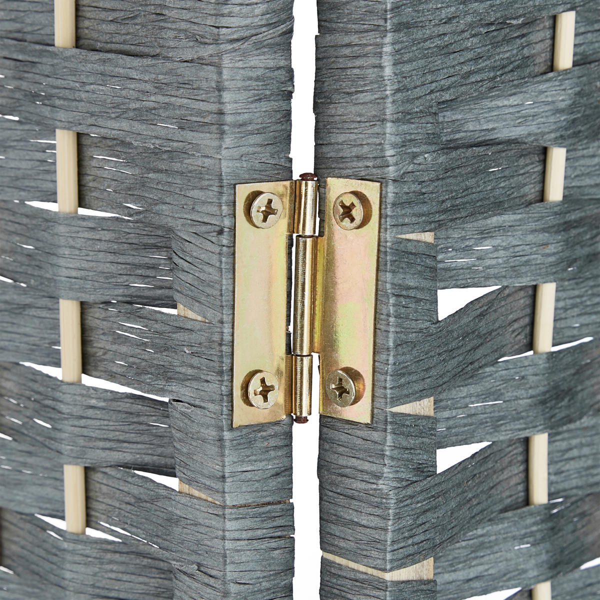 PARAVENT - Grau, Holz/Papier (160/170/2cm) - Relaxdays