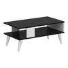 COUCHTISCH Lycksele 90/45/40 - Schwarz, Holzwerkstoff/Kunststoff (45/90/40cm) - [en.casa]