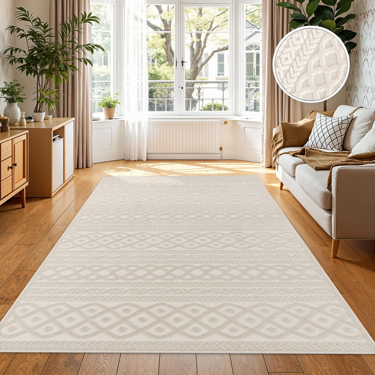 OUTDOORTEPPICH 120/170 cm Cotton 231 - Creme, Textil (120/170cm) - Paco Home