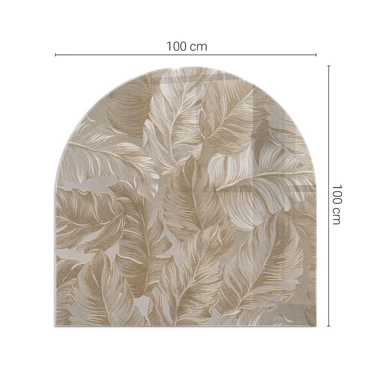 GLASPLATTE für Kamin 100x100 cm Beige - Beige, Glas (100/100/0.4cm) - ArtPrintCave