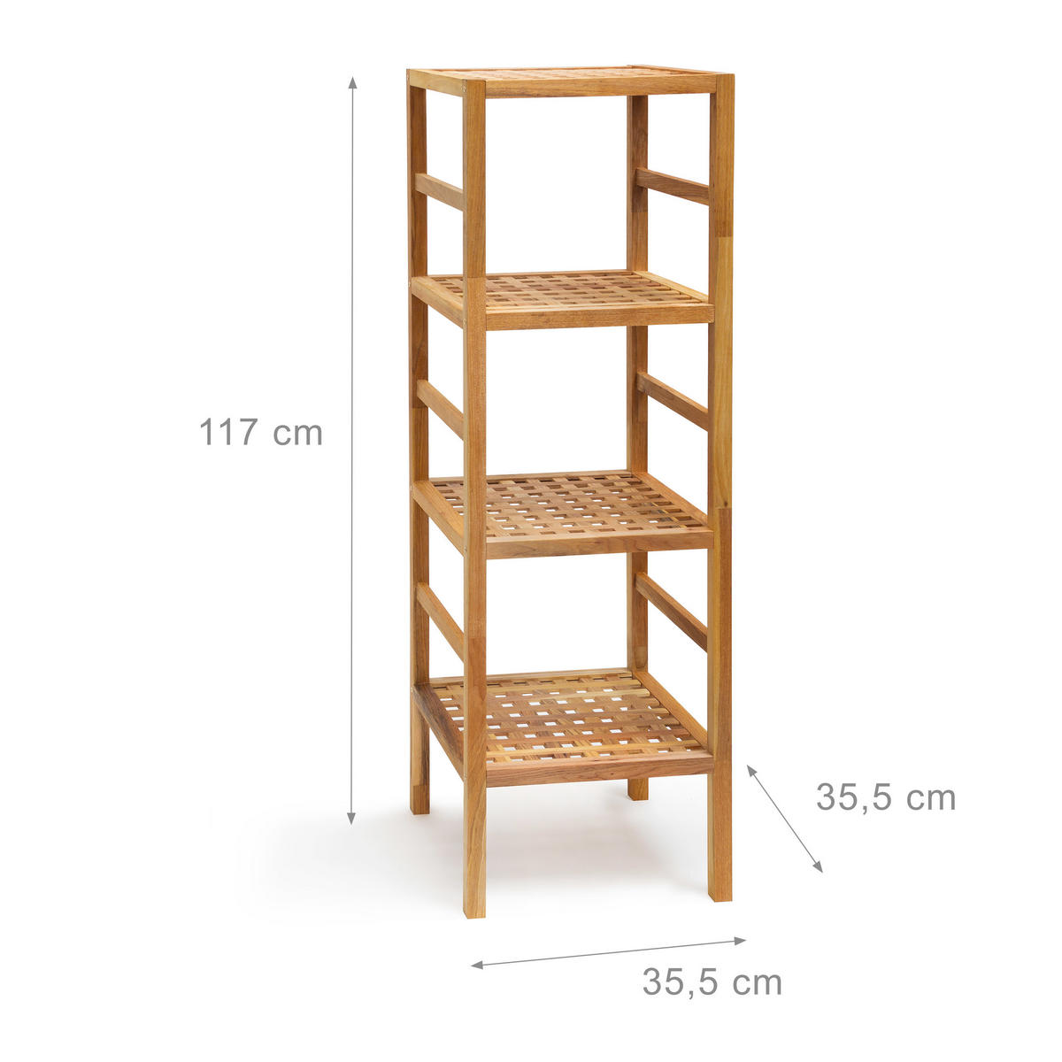 BADREGAL - Hellbraun, Holz (36/117/35.5cm) - Relaxdays