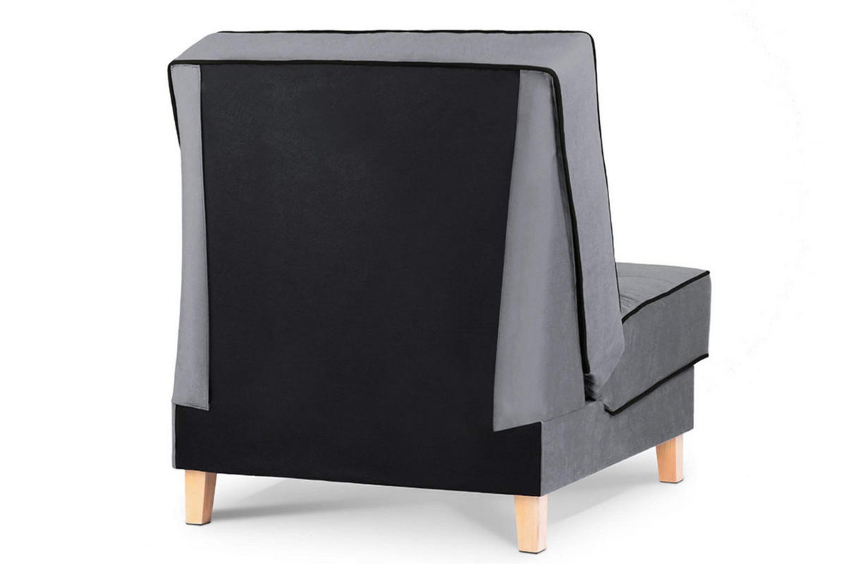 KLAPPSESSEL DOZER einem kleinen Bettkasten, Grau - Grau, Textil (80/94/93cm) - KONSIMO®