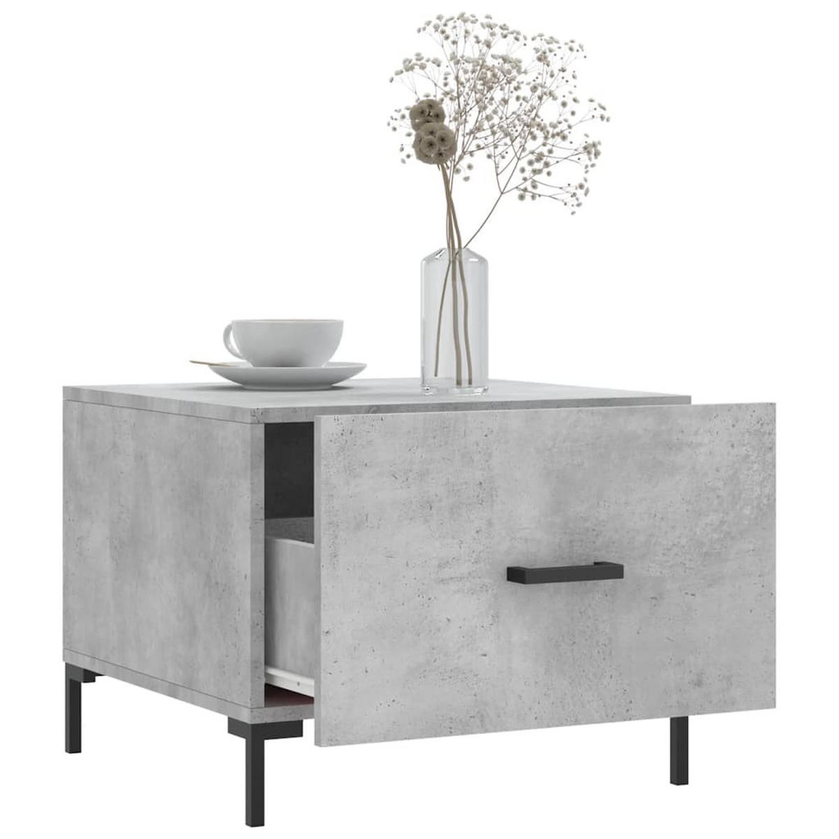 COUCHTISCH Betongrau 50x50x40 cm Holzwerkstoff - Grau, Holzwerkstoff (50/50/40cm) - furnicato