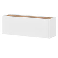 HÄNGESCHRANK weiß, Eiche Wotan 100 cm, Flurschrank mit Klappe - Eiche Wotan/Weiß, Holzwerkstoff/Metall (100/35/30cm) - Furn.Design