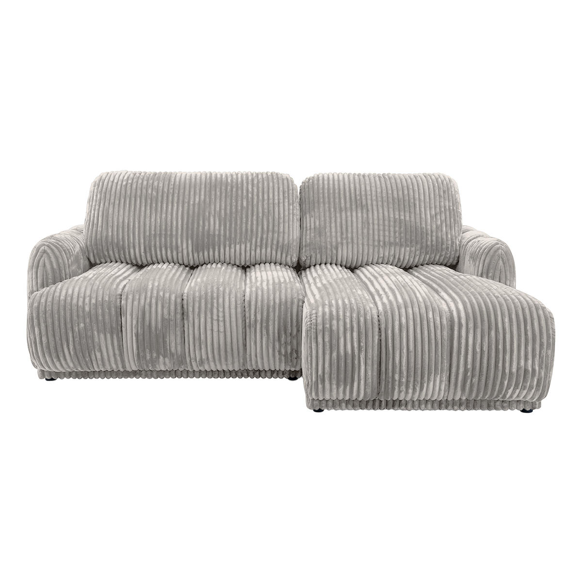ECKSOFA CAMILO mit Schlaffunktion, Hellgrau - Hellgrau, Textil (220/150cm) - Fedve