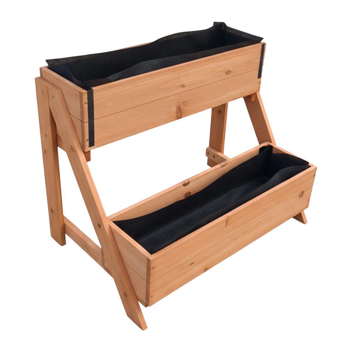 VERTIKÁLNY záhon - oranžová, drevo (62.5/51.5/44cm) - Relaxdays