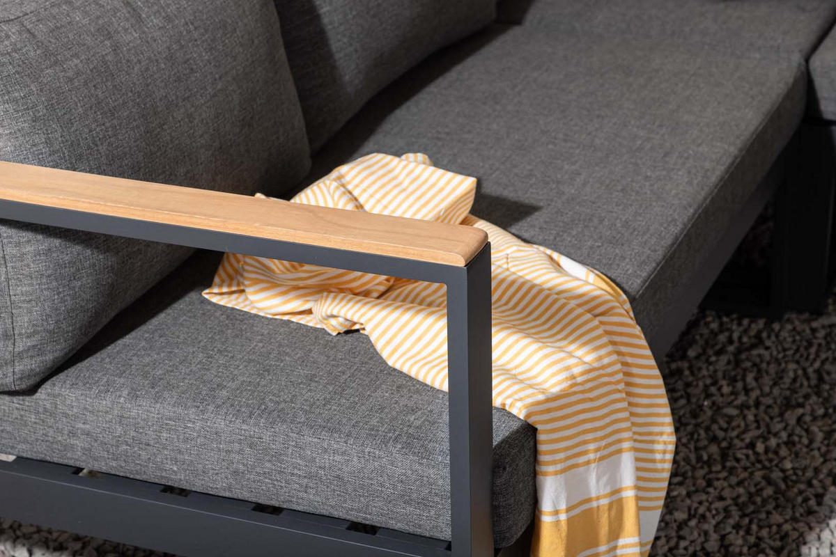 LOUNGE-SET grau - Grau, Holzwerkstoff - ebuy24