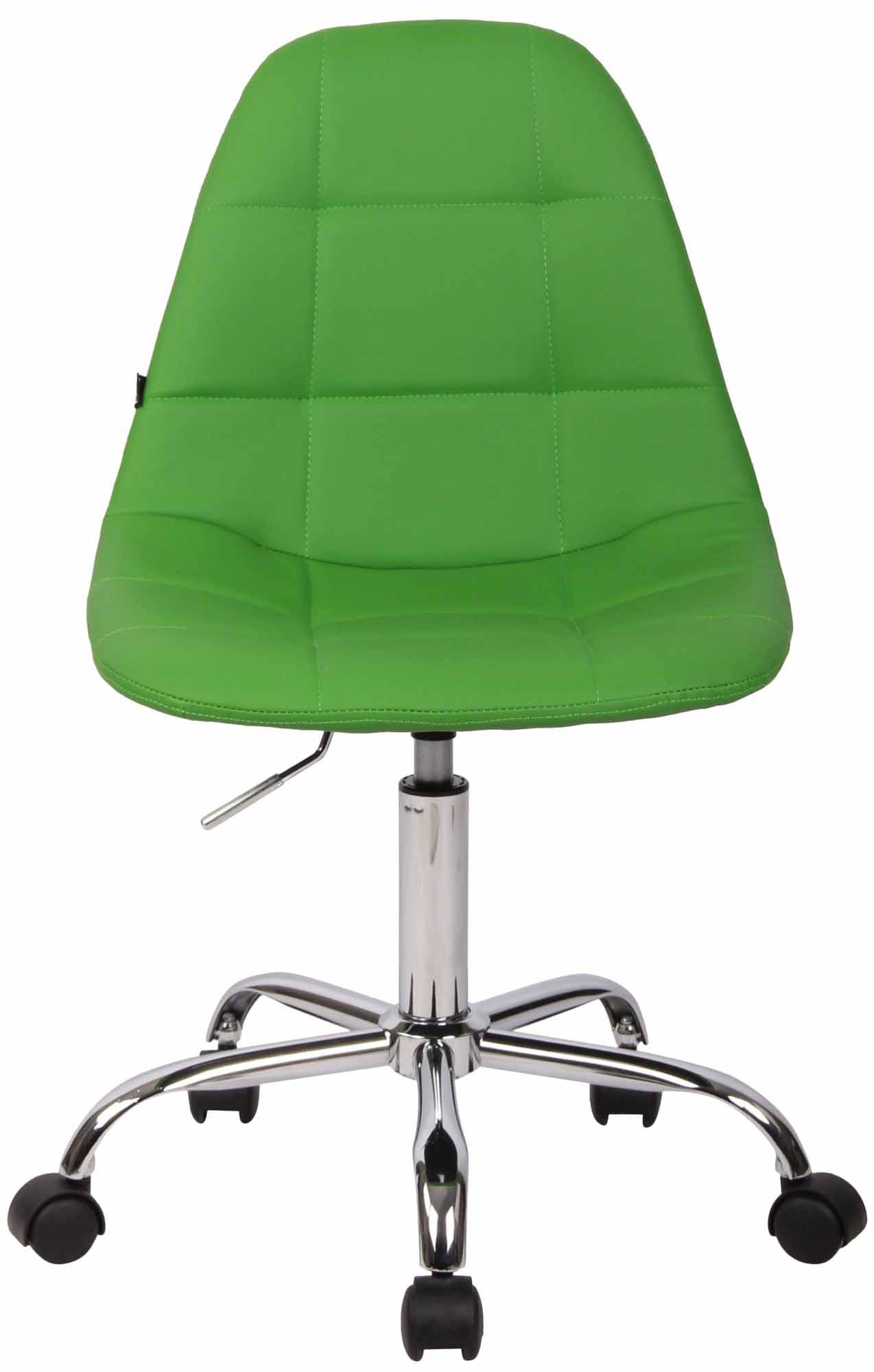 DREHSTUHL Lederlook grün - Chromfarben/Grün, Textil/Metall (47/79/56cm) - CLP