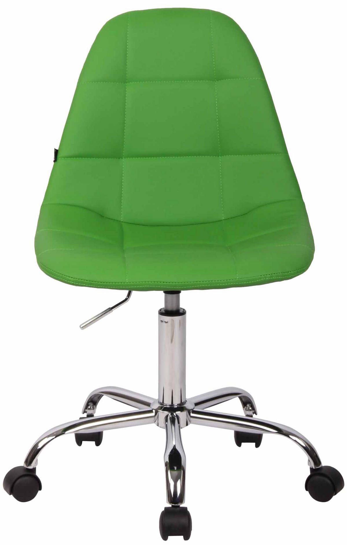 DREHSTUHL Lederlook grün - Chromfarben/Grün, Textil/Metall (47/79/56cm) - CLP