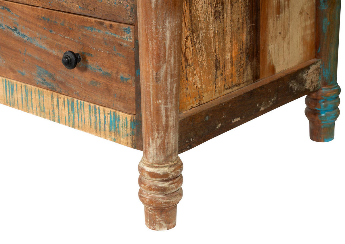 TV-BOARD Altholz 240x50x55 mehrfarbig lackiert FABLE #35 - Multicolor, Holz (240/55/50cm) - Massivmoebel24