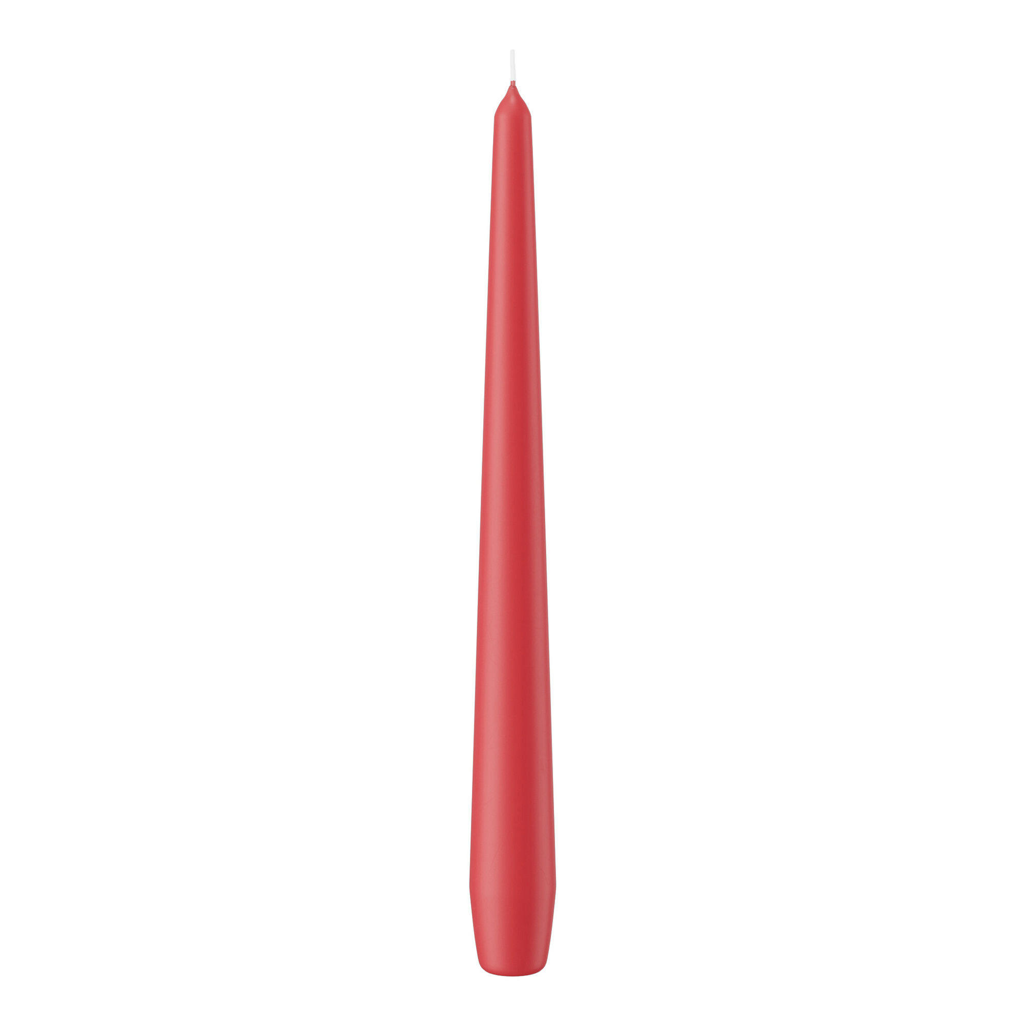 SPITZKERZEN (konische Kerzen) Himbeere 250 x Ø 25 mm, 12 Stück - Altrosa, Paraffin (2.5/25/25cm) - Wiedemann Kerzen