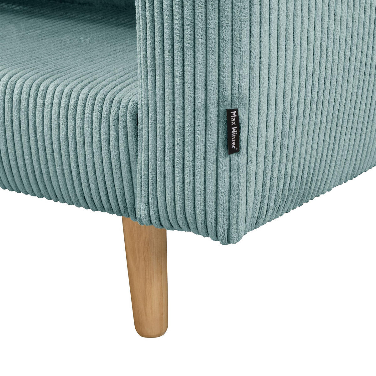 FUNKTIONSSOFA mit Hocker Kattie Cordstoff eisblau - Pastellblau, Kunststoff (144/230cm) - 58aufmkessel