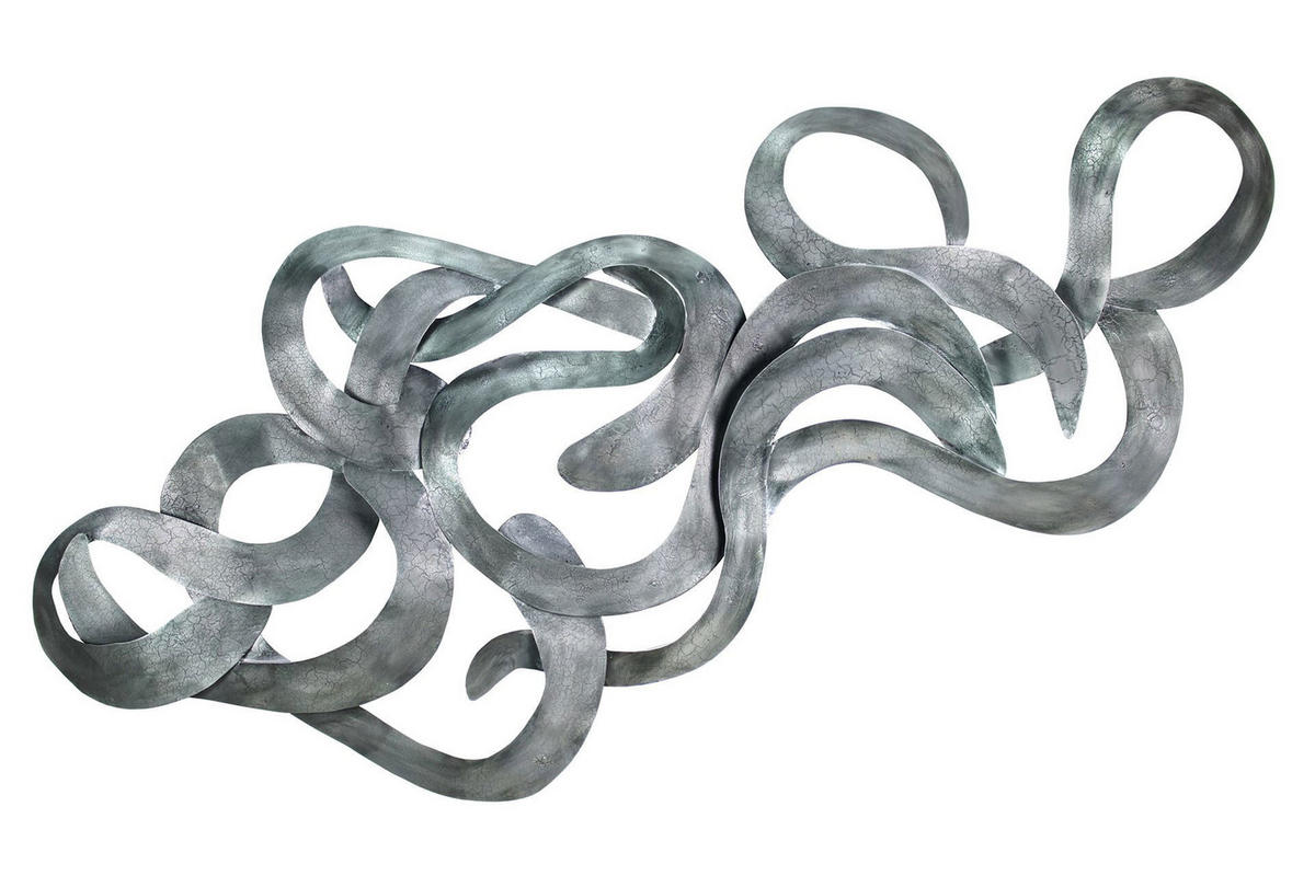 WANDDEKO Silber 142/62 cm - Silberfarben, Metall (4.16/62/5cm) - KUNSTLOFT
