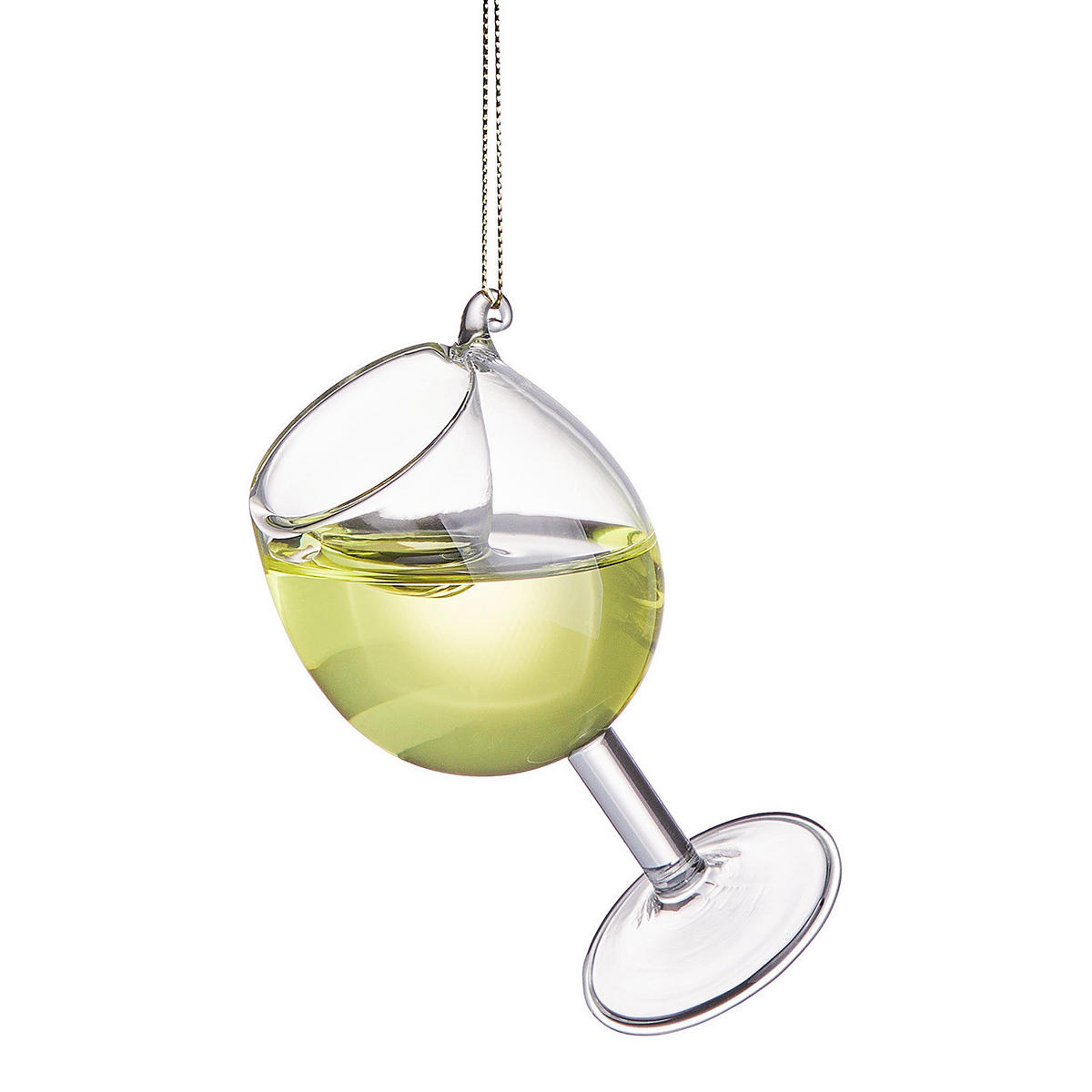 BAUMANHÄNGER Hang On Weißweinglas - Hellgelb, Glas (6/9/6cm) - Butlers