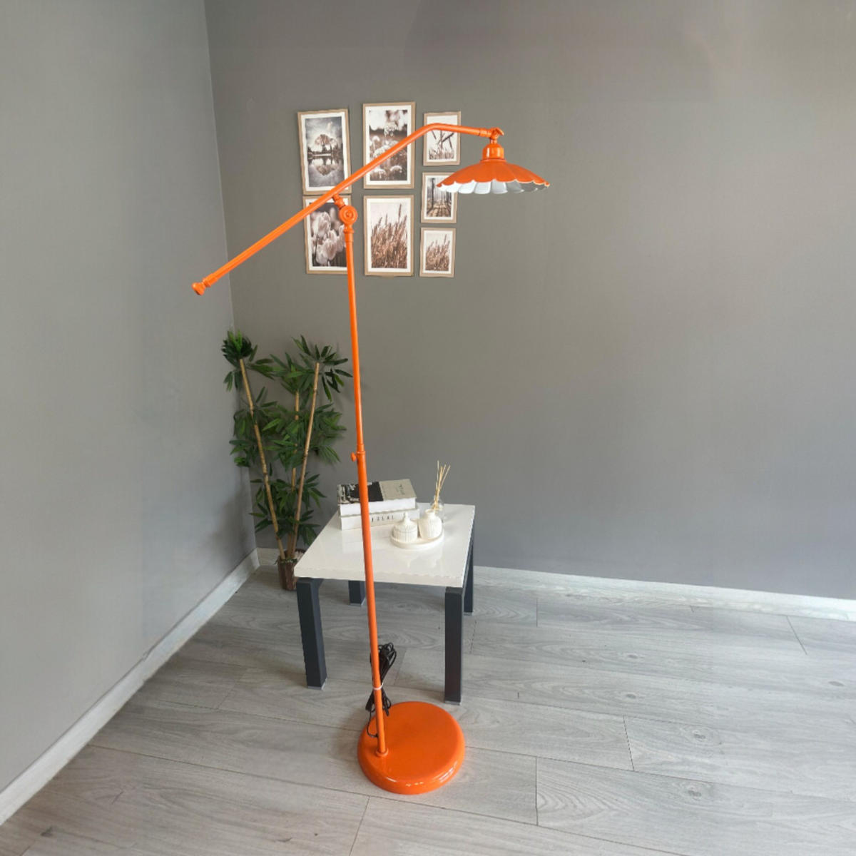 STEHLAMPE Fxelor 170 Cm - Orange, Metall (30/30/170cm) - Bamyum