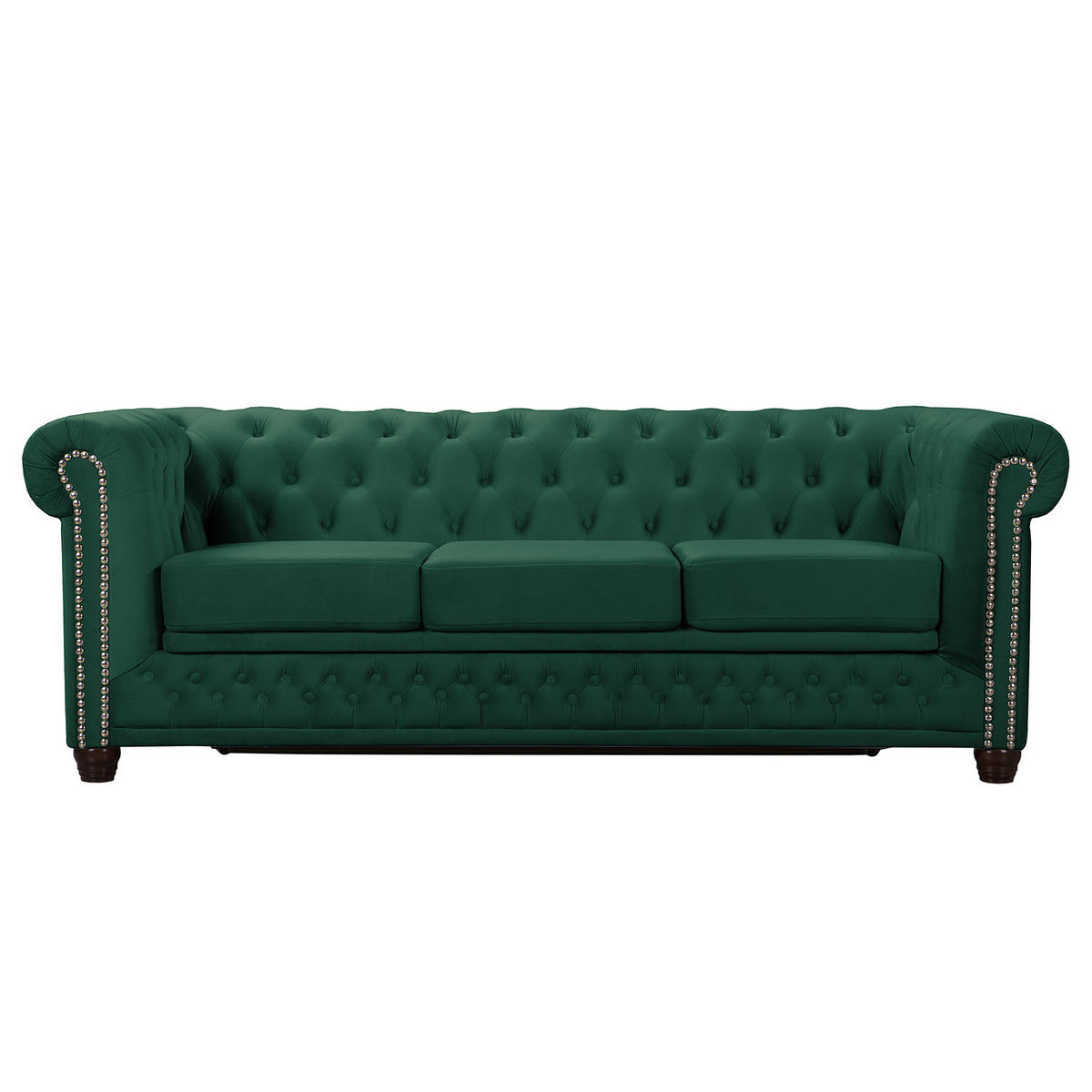 3-SITZER SOFA - Dunkelgrün, Textil (203/72/86cm) - home24