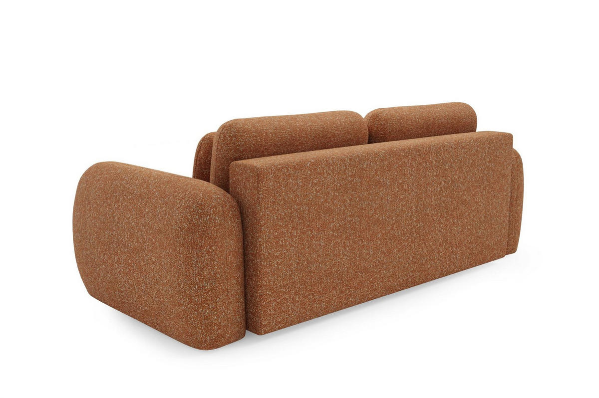 SCHLAFSOFA Gaston - Rotbraun, Holzwerkstoff/Textil (266/95/110cm) - Fun Möbel