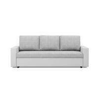 SOFA 3-SITZER MIT SCHLAFFUNKTION LUNA, Grau + Grau - Hellgrau/Grau, Textil (220/92/92cm)