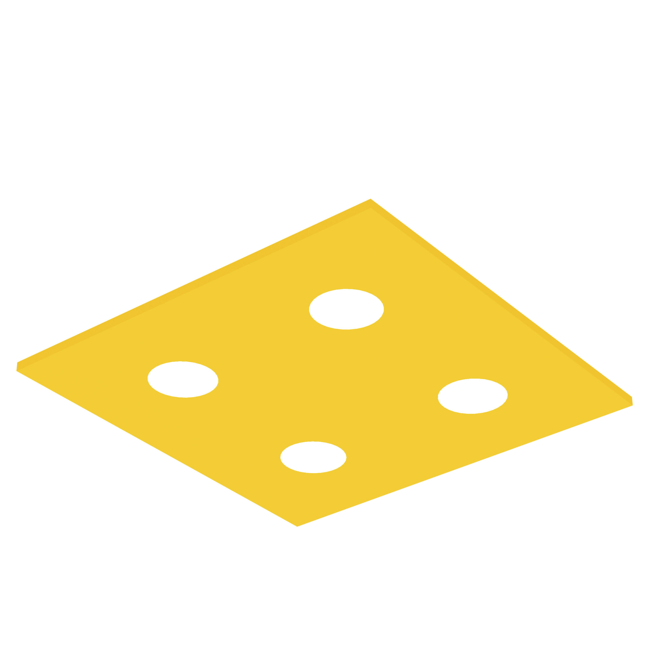 DECKENLEUCHTE - Gelb, Metall (40/40/4cm) - Lumicom