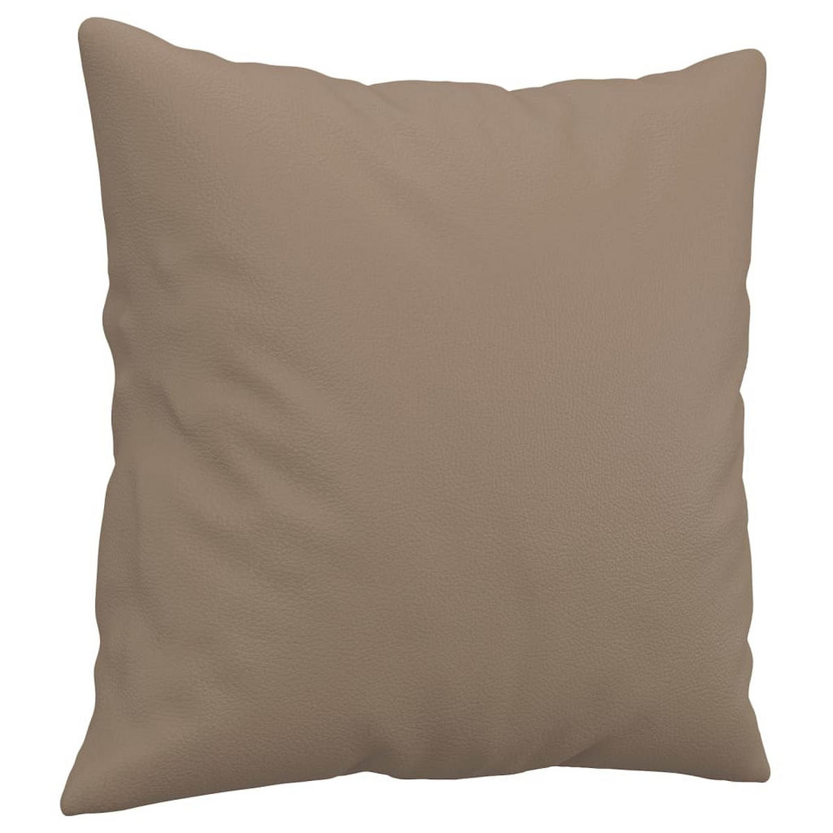 SOFAGARNITUR 3-TLG. Mit Kissen Cappuccino-Braun Kunstleder - Braun, Leder (77/80/78cm) - vidaXL