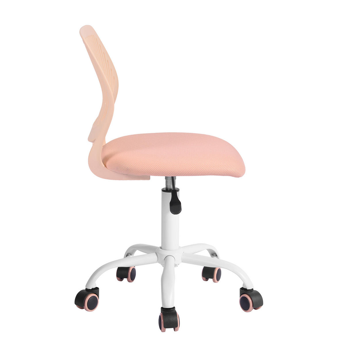 DREHSTUHL Rosa - Pink/Weiß, Metall (38/87/39cm) - Urban Meuble