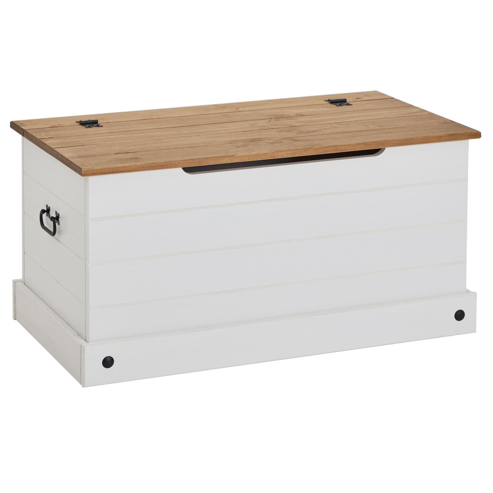 HOLZTRUHE CAMPO - Weiß/Braun, Holz (91/46/50cm) - CARO-Möbel