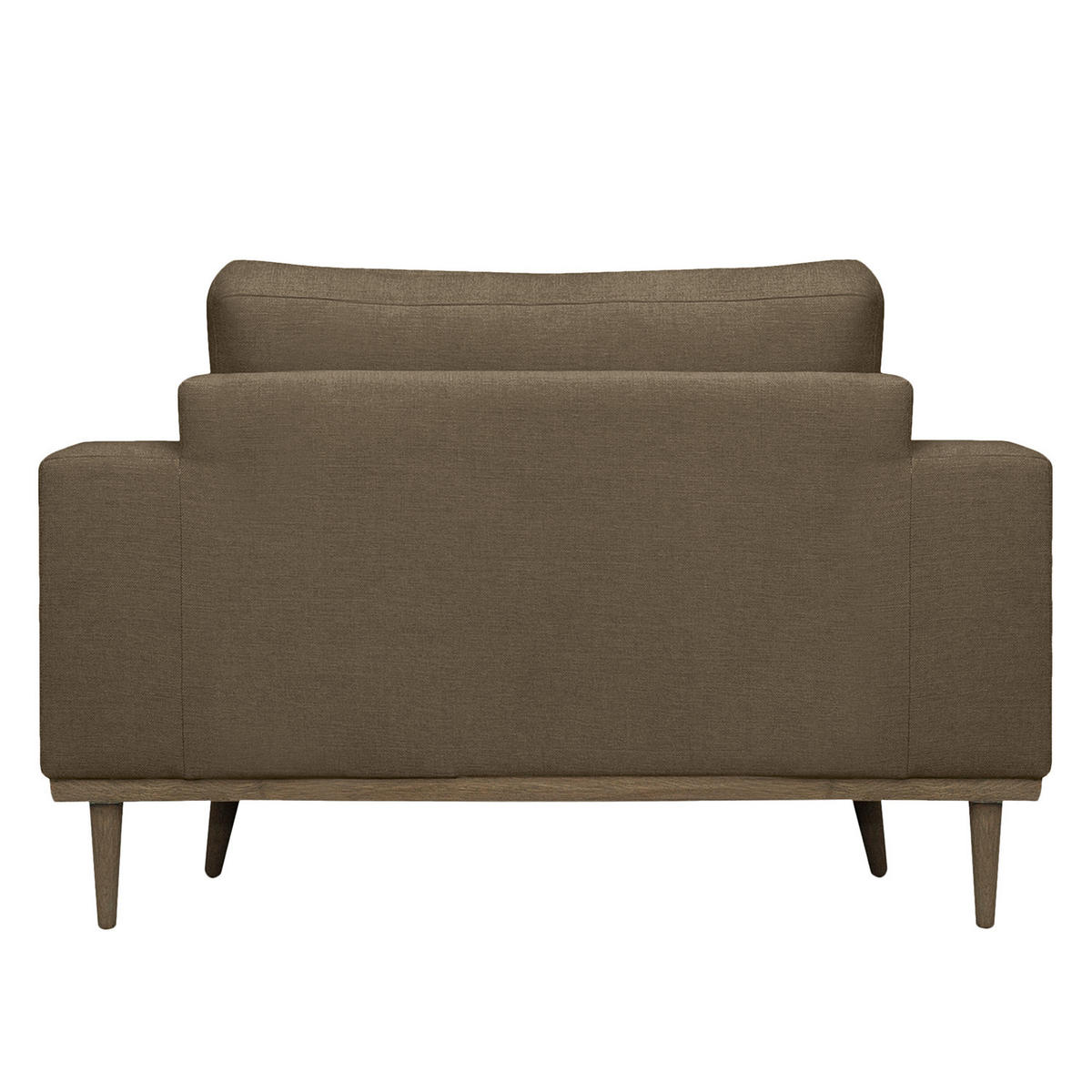 SESSEL - Eichefarben/Beige, Eichenholz/Textil (122/81/88cm) - home24