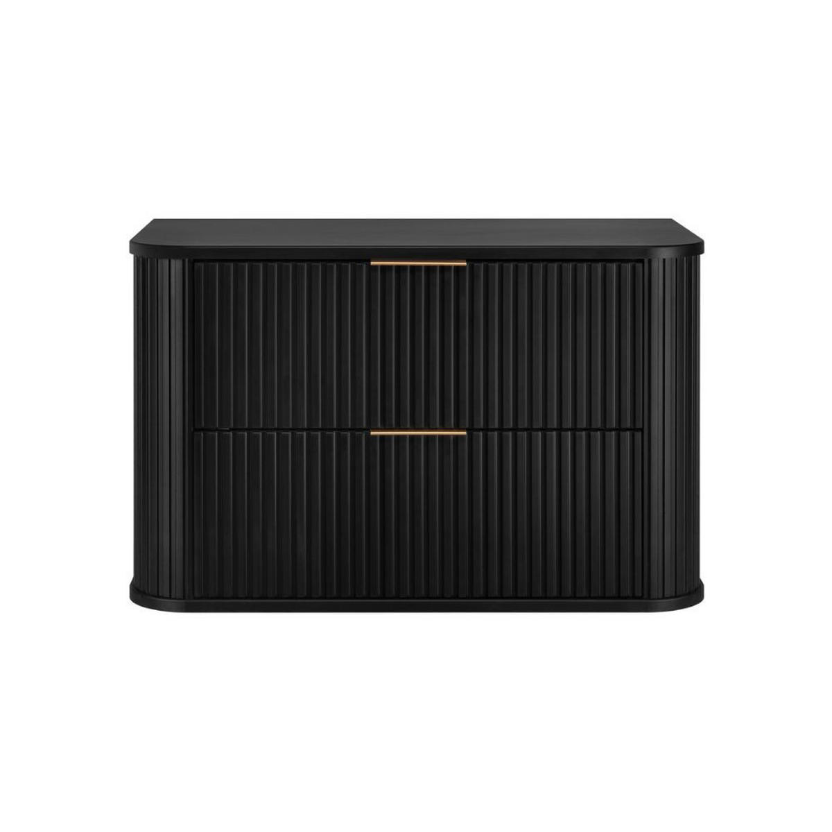 WASCHBECKUNTERSCHRANK Schwarz matt 80/51/41cm - Schwarz, Holzwerkstoff (80/51/41cm)